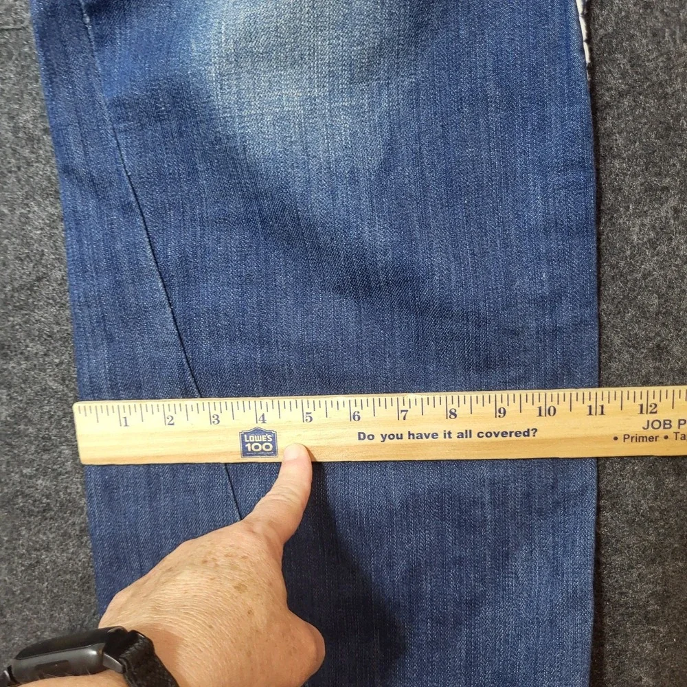 True Religion Joey Super T Flare Men's 36x31 Jeans Dark Wash White Stitch USA